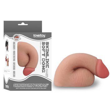 Фаллоимитатор 13,9/3 см гибкий реалистичный из киберкожи Lovetoy телесный, Телесный - 1