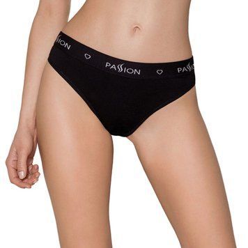 Трусики-слипы из хлопка с эластаном Passion PS004 PANTIES black, size S,  - 1