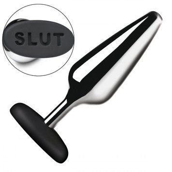 Анальна пробка Master Series Butt Slut Metal & Silicone Butt Plug - Silver,  - 1