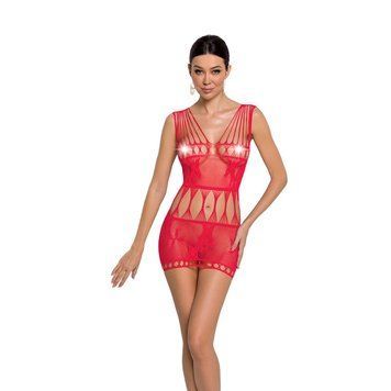 Бодистокинг &mdash; мини-платье с бабочками Passion BS090 red,  - 1