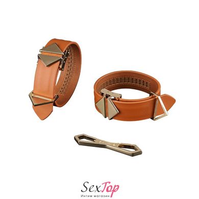 Наручники LOCKINK Wristcuffs/Anklecuffs Brown Set - SX0836