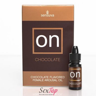 Збуджувальні краплі для клітора Sensuva ON Arousal Oil for Her Chocolate (5 мл) зі смаком шоколаду SO3166 фото