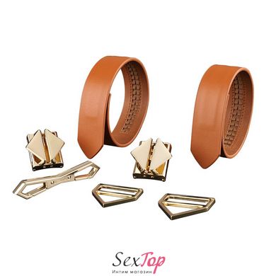 Наручники LOCKINK Wristcuffs/Anklecuffs Brown Set - SX0836