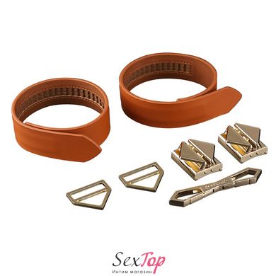 Наручники LOCKINK Wristcuffs/Anklecuffs Brown Set - SX0836