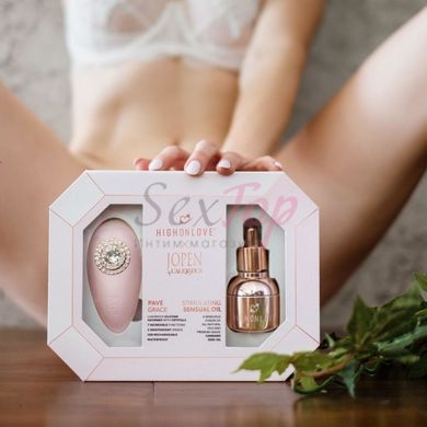 Подарунковий набір HighOnLove & JOPEN: Objects of Desire (краплі для клітора і вібратор з кристалами,  - 3