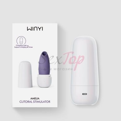 Вакуумний стимулятор для клітора фіолетового кольору Winyi WY0639 Amelia - фото товару 5