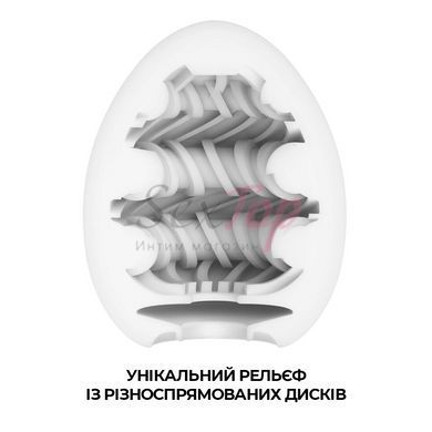 Мастурбатор-яйцо Tenga Egg Ring с ассиметричным рельефом &mdash;  фото товара 3