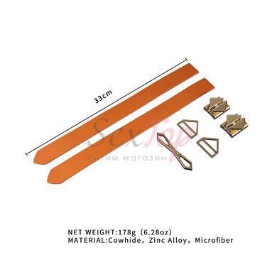 Наручники LOCKINK Wristcuffs/Anklecuffs Brown Set &mdash;  фото товара 7