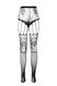 Еротичні колготки-бодістокінг Passion ECO S004 white, закриті трусики, декор, підв’язки SO7095 фото 6