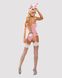 Эротический костюм зайки Obsessive Bunny suit 4 pcs costume pink L/XL, розовый, топ с подвязками, тр SO7255 фото 4