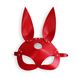 Шкіряна маска Зайчика Art of Sex - Bunny mask, колір Червоний SO9645 фото 3