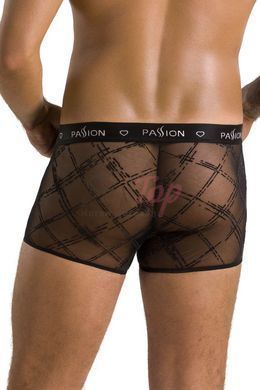 Мужские прозрачные боксеры Passion 032 Short James S/M Black, сетка &mdash;  фото товара 2