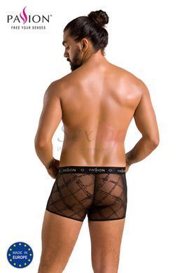 Мужские прозрачные боксеры Passion 032 Short James S/M Black, сетка &mdash;  фото товара 6