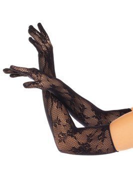 Митенки Leg Avenue Lace Opera Length Gloves Black,  - 1