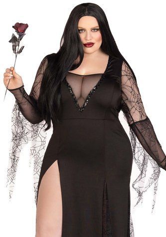 Эротический костюм Мортиши Аддамс Leg Avenue Sexy Spooky Morticia 3X-4X &mdash;  фото товара 1