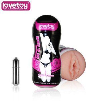 Мастурбатор вагина с вибрацией Lovetoy SEX IN A CAN, Телесный - 1