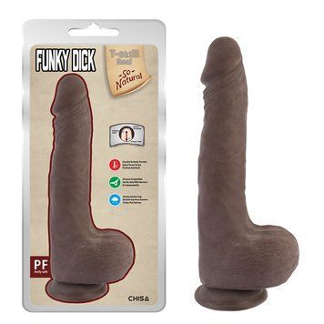Фалоімітатор реалістичний на присосці коричневого кольору Chisa Funky Dick - фото товару 1