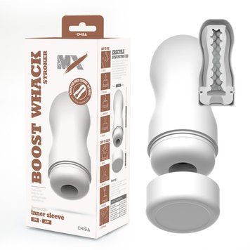 Мастурбатор для мужчин белого цвета Chisa Boost whack stroker, Белый - 1