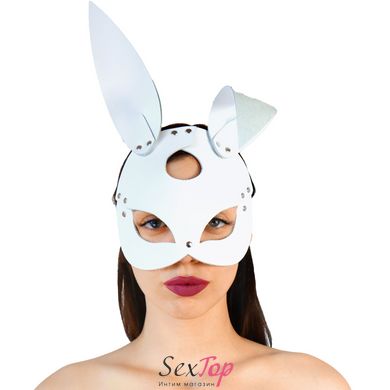 Шкіряна маска Зайчика Art of Sex - Bunny mask, колір Білий SO9646 фото