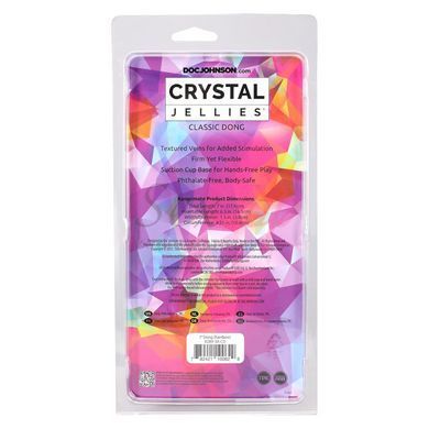 Дилдо Doc Johnson Crystal Jellies - 7 Inch Сlassic Dong - Rainbow &mdash;  фото товара 6