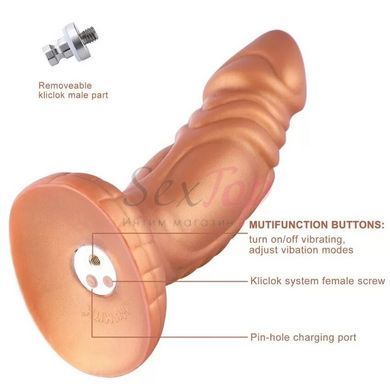 Силиконовый дилдо с вибрацией Hismith Slightly Curved Vibrating Silicone Dildo Monster Series &mdash;  фото товара 3