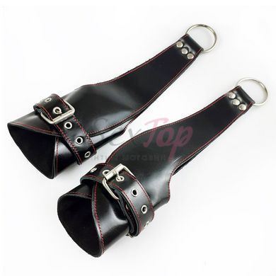 Поручи для подвеса Fetish Hand Cuffs For Suspension из натуральной кожи &mdash;  фото товара 2
