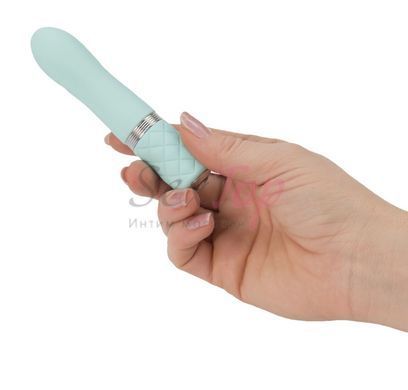 Розкішний вібратор PILLOW TALK - Flirty Teal з кристалом Сваровські, гнучка голівка - фото товару 3