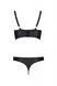 Комплект з екошкіри Passion Malwia Bikini 4XL/5XL black, з люверсами та ремінцями, бра, трусики SO7096 фото 4