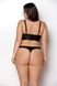 Комплект из экокожи Passion Malwia Bikini 4XL/5XL black, с люверсами и ремешками, бра, трусики SO7096 фото 2