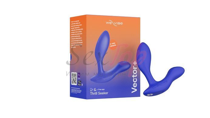 Смарт-вибромассажер простаты We-Vibe Vector+ ROYAL BLUE, пульт ДУ, регулируемый угол наклона &mdash;  фото товара 7