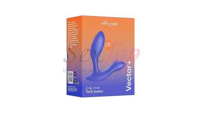 Смарт-вибромассажер простаты We-Vibe Vector+ ROYAL BLUE, пульт ДУ, регулируемый угол наклона &mdash;  фото товара 8