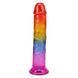 Дилдо Doc Johnson Crystal Jellies - 7 Inch Сlassic Dong - Rainbow &mdash; фото 1 из 6