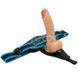 Ремінний вібрострапон реалістичний на присосці тілесного кольору Lovetoy Vibrating Enhanced Strap on Set труси L/XL/2XL, Телесный фото 5