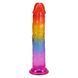 Дилдо Doc Johnson Crystal Jellies - 7 Inch Сlassic Dong - Rainbow &mdash; фото 4 из 6