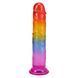 Дилдо Doc Johnson Crystal Jellies - 7 Inch Сlassic Dong - Rainbow &mdash; фото 3 из 6