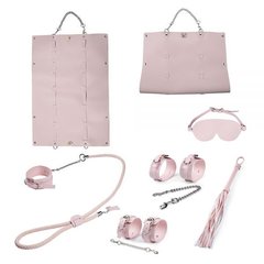 Набір для БДСМ ігор BDSM-NEW PVC Bondage Set, pink Рожевий 1