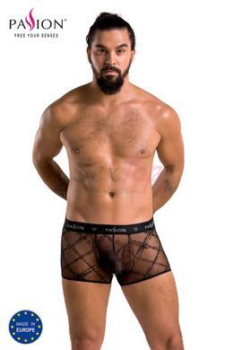 Мужские прозрачные боксеры Passion 032 Short James XXL/XXXL Black, сетка &mdash;  фото товара 5