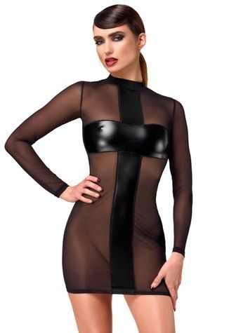 Платье Noir Handmade F369 Crossfire Mesh & Wetlook Mini dress XS &mdash;  фото товара 1