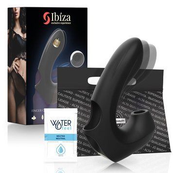 Вакуумний вібратор для кліторальної стимуляції на палець Ibiza Thimble Sucking Vibrator чорний, Черный - 1