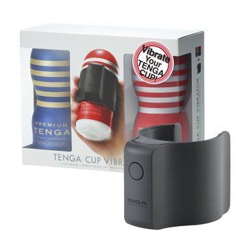 Вібронасадка Tenga CUP VIBRATOR, 7 режимів, 2 мастурбатори в комплекті,  - 1