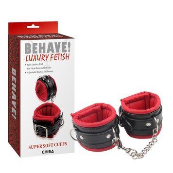 Наручники на щиколотки черного цвета Chisa Luxury Fetish &mdash;  фото товара 1