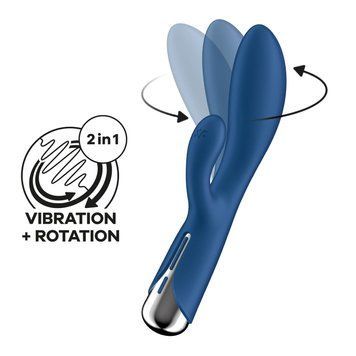 Вибратор-кролик Satisfyer Spinning Rabbit 1 Blue &mdash;  фото товара 1