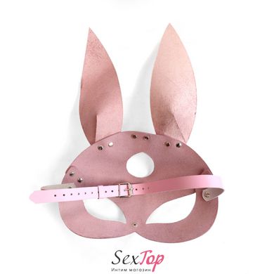 Шкіряна маска Зайчика Art of Sex - Bunny mask, колір Рожевий SO9647 фото