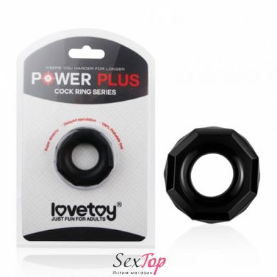Чорне ерекційне кільце Power Plus Lovetoy IXI58067 фото