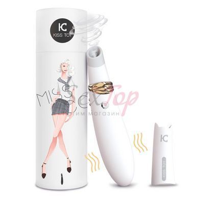 Вакуумный стимулятор с вибрацией KISTOY Miss CC White, можно использовать как вибратор, диам.3,6см &mdash;  фото товара 7