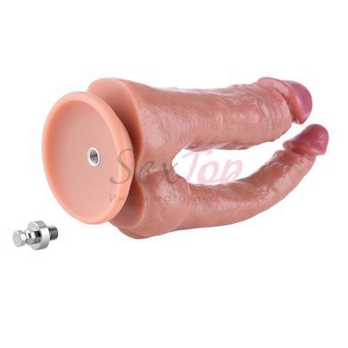Двойной фаллоимитатор для секс-машин Hismith Double Penetrator, 9.25&Prime;, KlicLok и присоска &mdash;  фото товара 14