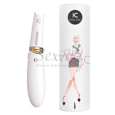 Вакуумный стимулятор с вибрацией KISTOY Miss CC White, можно использовать как вибратор, диам.3,6см &mdash;  фото товара 4