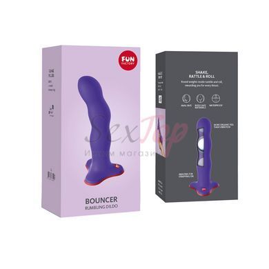 Фаллоимитатор Fun Factory BOUNCER, фиолетовый, шарики внутри, эффект вибрации, диаметр 3,9 см &mdash;  фото товара 7