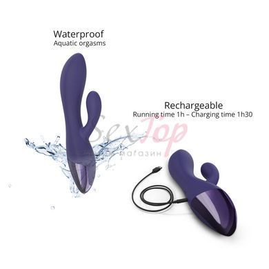 Вібратор-кролик Love To Love FUNKY BUNNY - MIDNIGHT INDIGO - фото товару 3