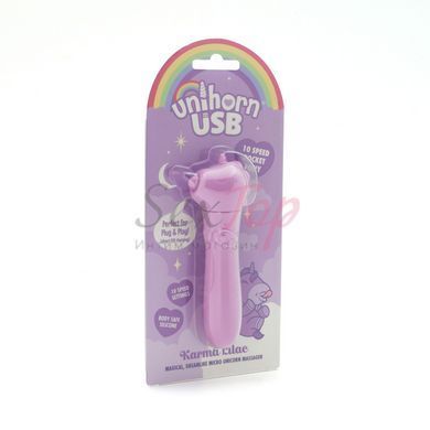 Вібратор-єдиноріжка Unihorn USB Bullet - Karma Lilac, віброкуля, USB-зарядка - фото товару 4